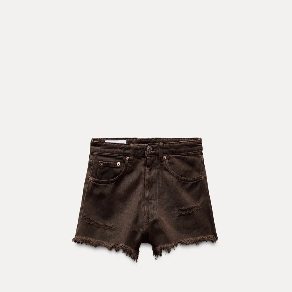 Zara Brown Denim Women Shorts